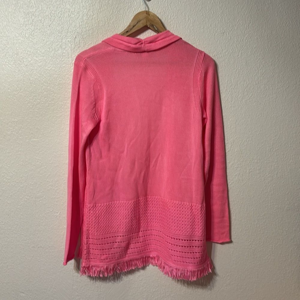Lily Pulitzer Fringe Hem Cardigan Medium - Picture 6 of 6